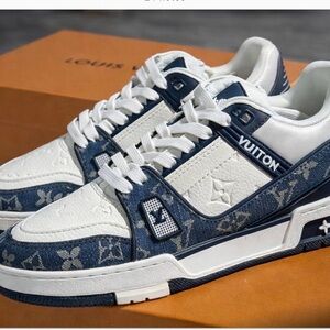 Louis Vuitton Denim and White Men's Sneakers